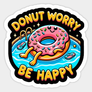 Donut worry, be happy Sticker